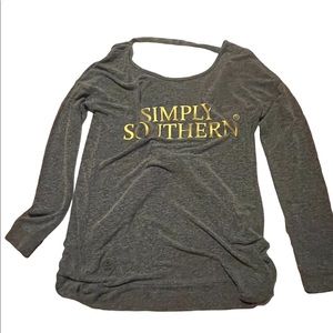 Simply southern long sleeve grey shirt
